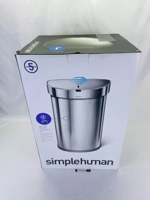 Simplehuman 45 Liter / 12 Gallon Semi-Round Automatic Sensor Trash Can