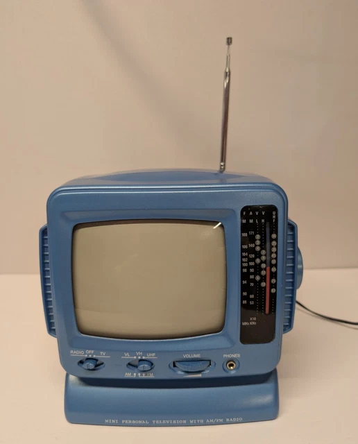 Mini TV Vintage Yorx 3555 – Téléviseur CRT Rétrogaming 12V Avec Adaptateur Et Câble RCA
