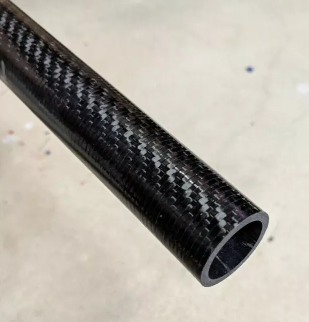 Carbon Fiber Tube Twill Weave 0.75 x 1.00 x 12 inch