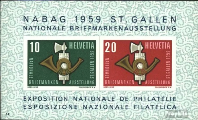 Suisse Bloc 16 (édition complète) oblitéré 1959 nabag 59