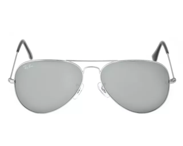 Ray-Ban Sunglasses RB3025 Aviator Mirror Silver Frame Silver Mirror Lens 58mm 2