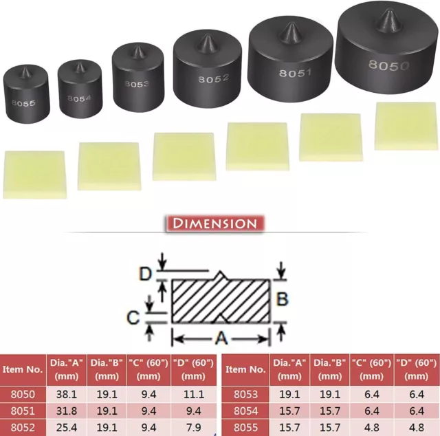 8056 Shaft Protector Set For Use with Grip-O-Matic Pullers or Push-Pullers(6Pcs)