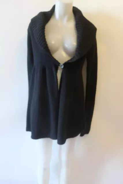 Womens Vince Black Alpaca Wool Cashmere Blend Cardigan Sweater M *