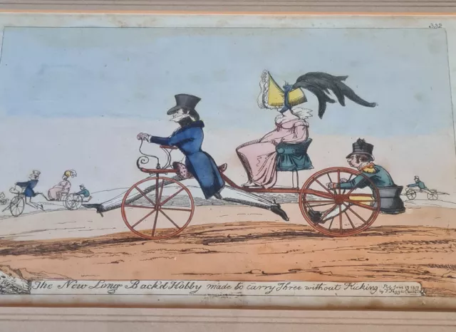 Antique Framed Painting Thomas Tegg Handcoloured Etching Published 1819