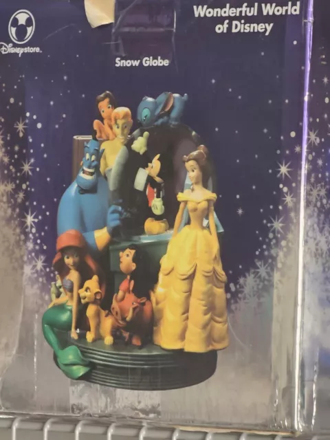 Disney's Wonderful World of Disney SET Book End Snow Globes Through the Years