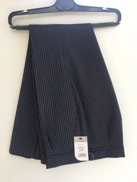 Brook kids boys formal trousers Grey Striped NEW