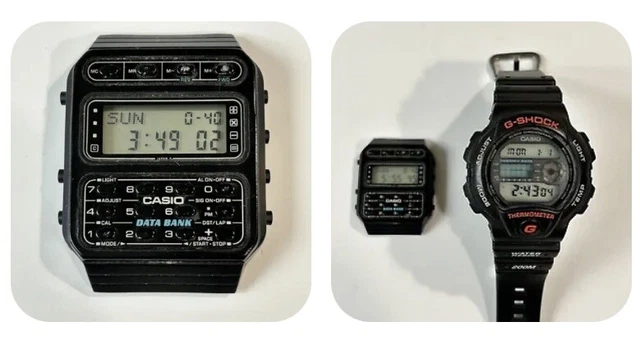 Vintage246 Casio Data Bank Calculator Watch  CD-40 - Japan w/ Bonus G-SHock