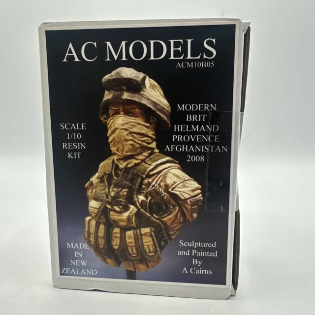 Kit de resina de busto a escala 1/10 AC Models - moderno británico Helmand Afganistán 2008 - nuevo