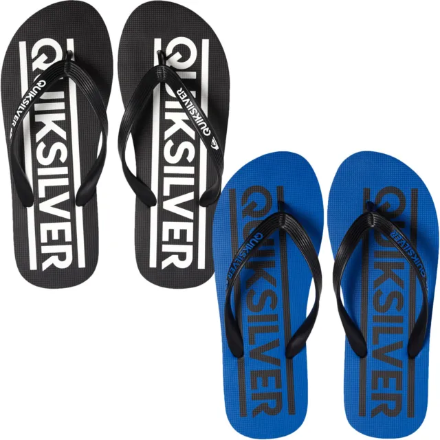 Quiksilver Boys Kids Java Wordmark Summer Beach Thongs Sandals Flip Flops