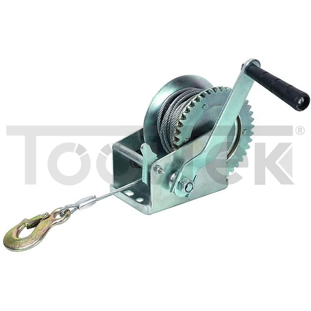 Verricello Manuale Con Cavo Acciaio - Portata 350kg, Cavo 8mt, Per Barche O Uso Industriale
