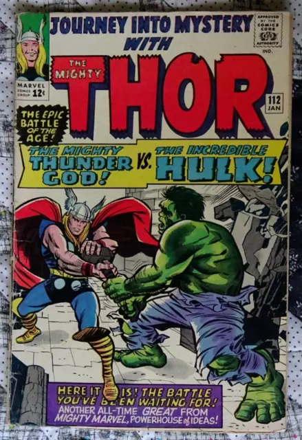 Comic Book- Journey into Mystery with the Mighty Thor #112 Kirby & Lee 1964