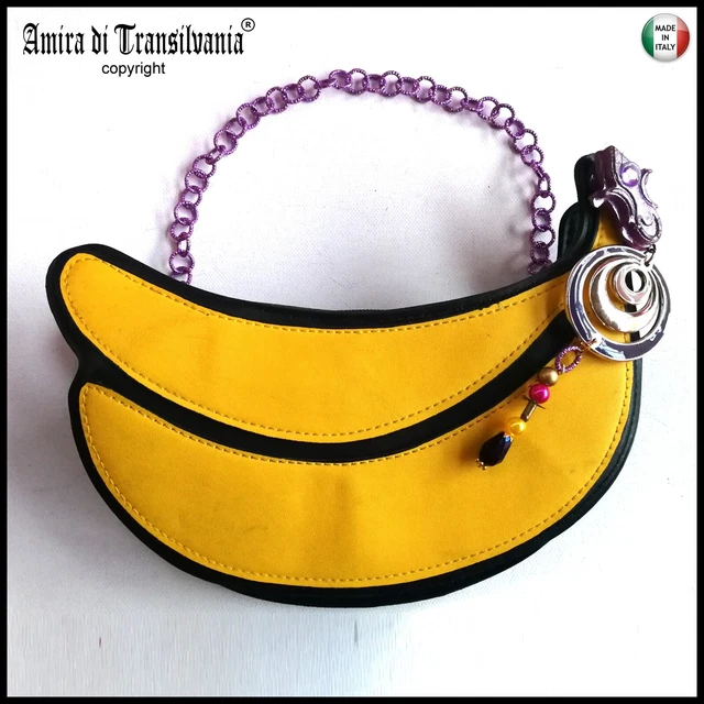 borsa da donna mini pochette banana pop art borsetta mano piccola tracolla moda