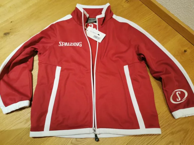 Spalding Kinder Evolution Jacket - Jacke / Sportjacke, Rot/Weiß, XXS / 128/134