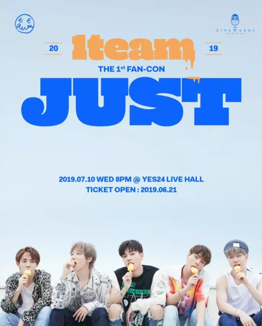 1TEAM [JUST] 2nd Mini Album CD+Buch+Lyrics+3 Karte+6 Fost Karte+2 Sticker SEALED