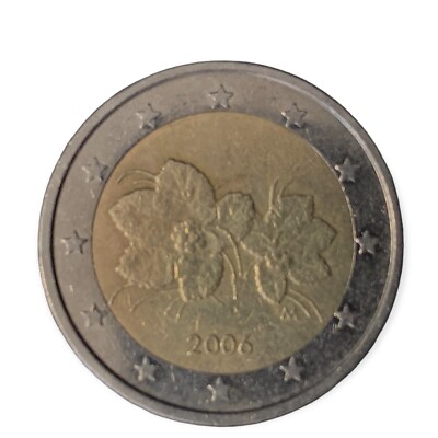 moneta da 2 euro con fiori 2006 valore