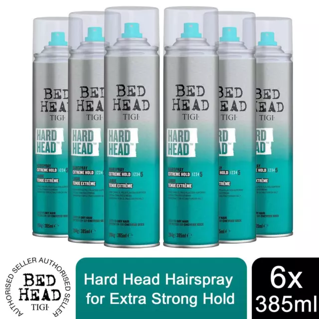 Bettkopf von TIGI Hartkopf Haarspray für extra starken Halt 385ml, 6er-Pack