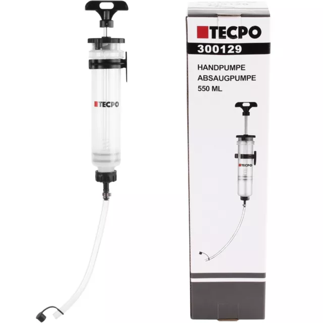Tecpo Motor Öl Wechsel Absaugpumpe Umfüll Pumpe Handpumpe Getriebeöl Absaugen