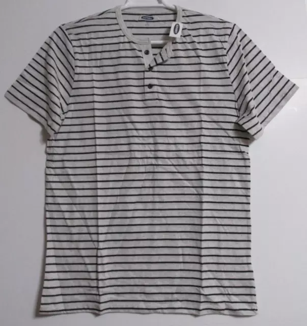 Men's Old Navy Soft Washed Henley T-Shirt Navy Striped Size XL TALL #608572