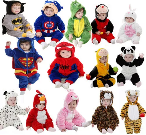 UK Baby Newborn Toddler Boy Girl Animal Romper Outfit Costume  Fancy Dress H1