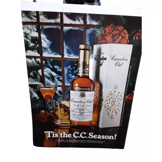 Canadian Club Whiskey vintage 1980 Magazine Ad Print Advertising