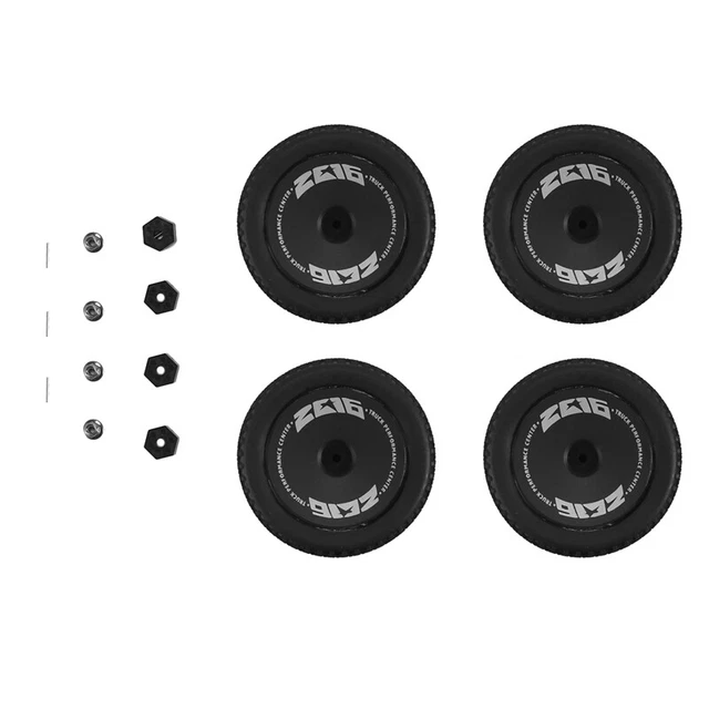 2 Pneus Avec Roues Pour Voiture RC 1/10 - Caoutchouc Sable, Moyeu Hexagonal 12mm - Compatible WLToys 144001 Etc.