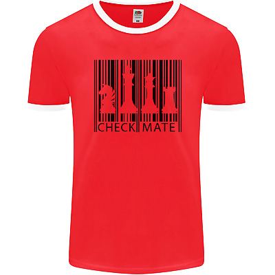 Chess Barcode Player Mens Ringer T-Shirt FotL