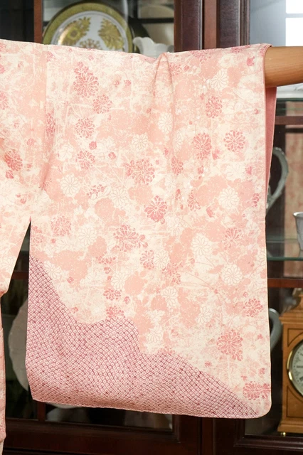 Dear Vanilla Japanese Silk Kimono Women's Robe Gown Authentic Japan Vintage Mint 5