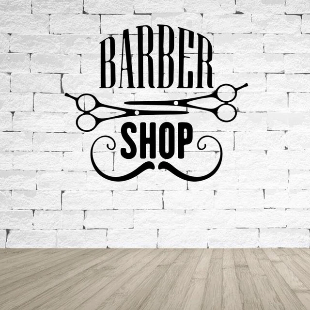 Décalque de vinyle mural Home Decor Art autocollant Barber Shop signe murale Art