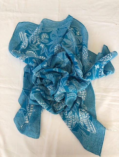 Foulard Carré En Soie Marc Rozier – 60x60 Cm, 100% Soie, Multicouleur, Occasion Très Bon état