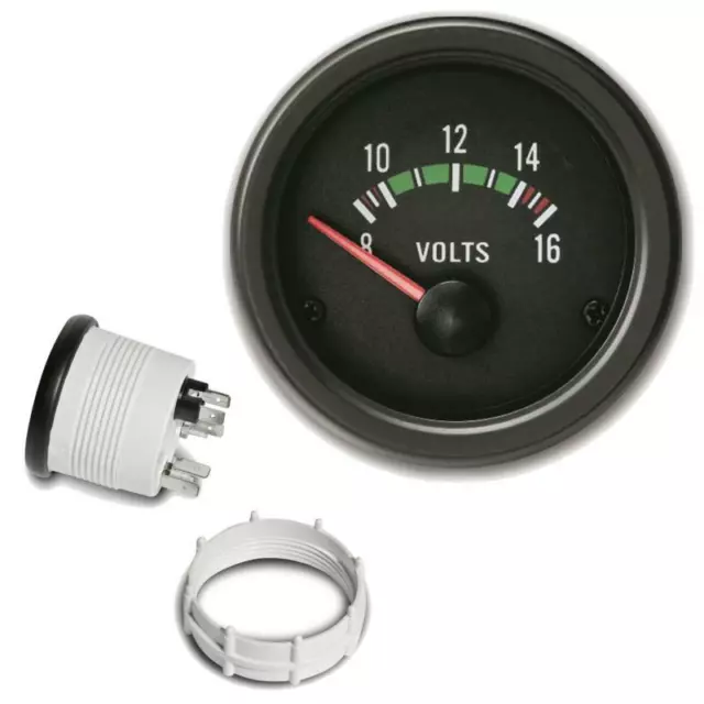 JOM Zusatz Instrument YT schwarz Voltmeter Volt Anzeige Spannungsmesser 52mm