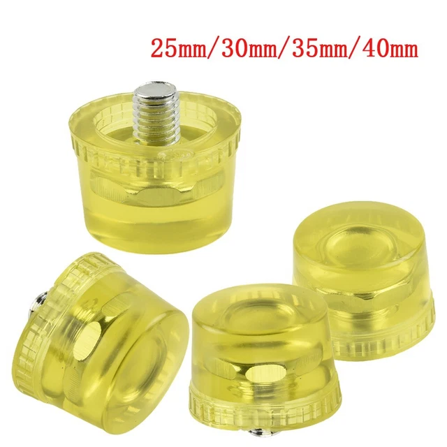 Lot de 4 têtes de marteau en caoutchouc flexible (25 mm 30 mm 35 mm 40 mm)
