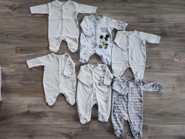Strampler mit Füßen Set Gr. 56 Disney Newborn Kleidung Mädchen Junge Einteiler