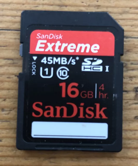 SanDisk SD HC Extreme HD Video 16GB Memory Card Speicherkarte