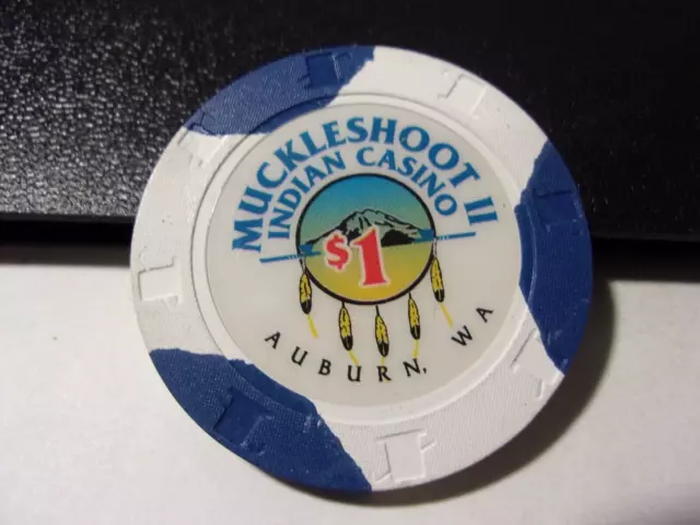 MUCKLESHOOT II CASINO INDIO $1 hotel casino juego póquer ficha - Auburn, WA