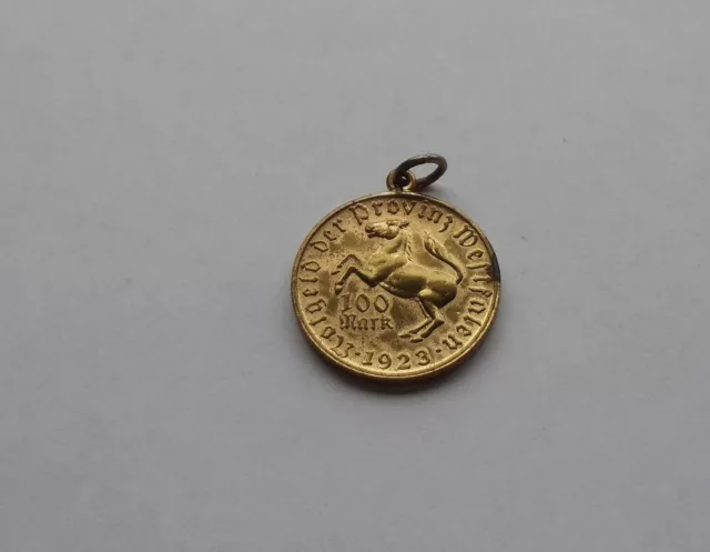 GERMAN Coin Medallion 100 MARK 1923 Province WESTPHALIA Notgeld WEIMAR Republic