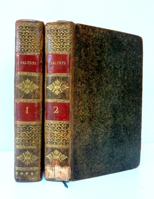 OEUVRES DE SALLUSTE - Traduction DUREAU - DELAMALLE - 2 Tomes - Ed NICOLLE1808