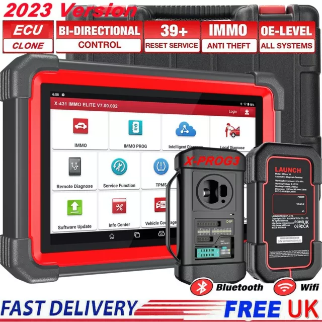 2024 LAUNCH X431 IMMO Elite All System Diagnostic Tool Key Programming ECU Clone