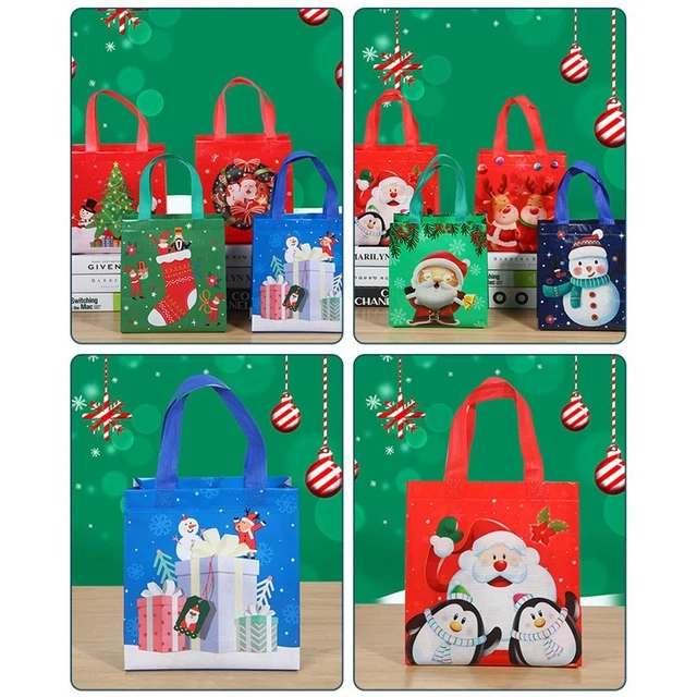 Borse Buon Natale non tessute borsa regalo di Natale borse a mano regali