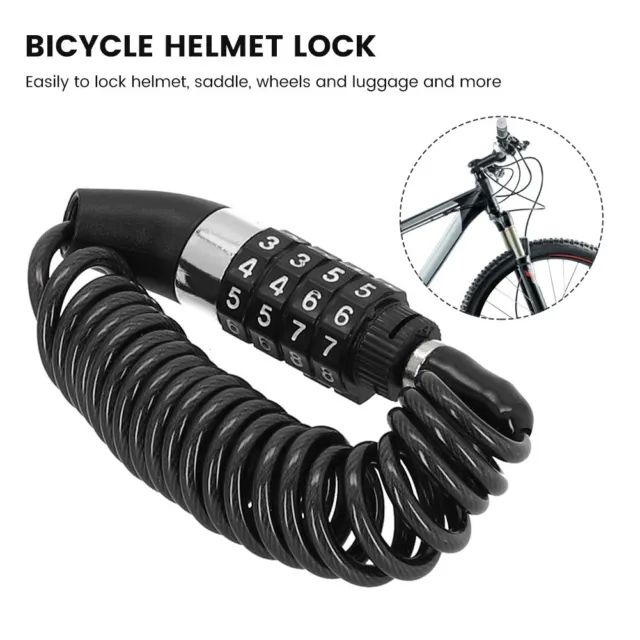 Affidabile serratura casco serratura casco moto cavo nero combinazione robusta
