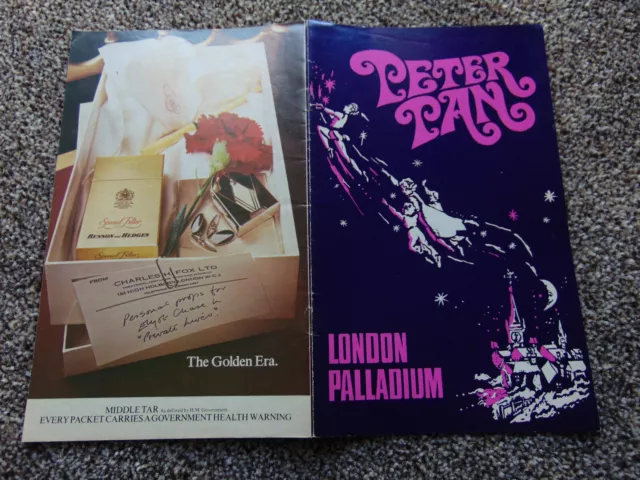 Peter Pan theatre programme (1976 London Palladium, Autographed by Ron Moody)