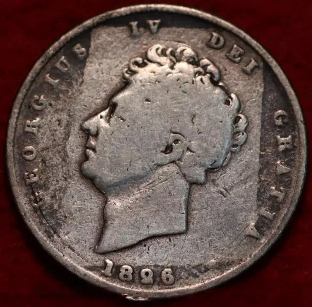 1826 Great Britain Shilling Silver Foreign Coin