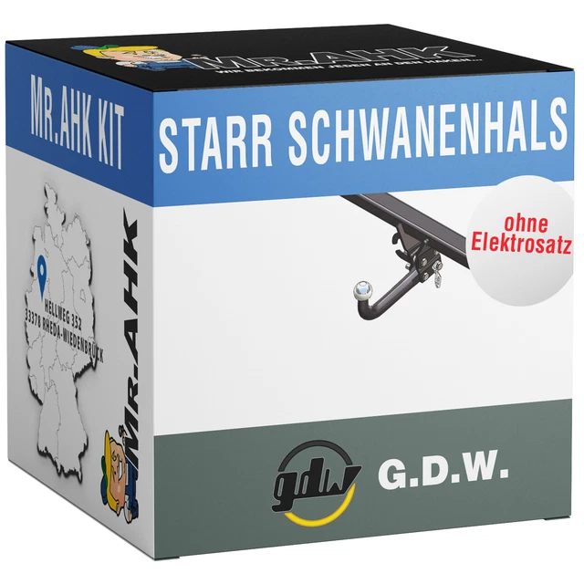 Gancio di traino GDW rigido per BMW X5 F15 13-18 NUOVO incl. ABE EBA