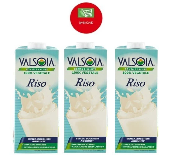 Valsoia bontà e salute riso  100%Vegetale 3 litri Naturalmente senza lattosio