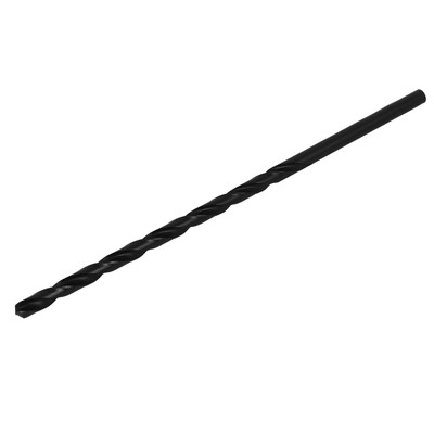 HSS 5,5mm Dia 200mm long tige ronde droite HSS Foret hélicoïdal outil forage 5pcs 