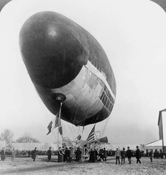 The Francois Airship About To Ascend For A Flight Aviation History Old Photo