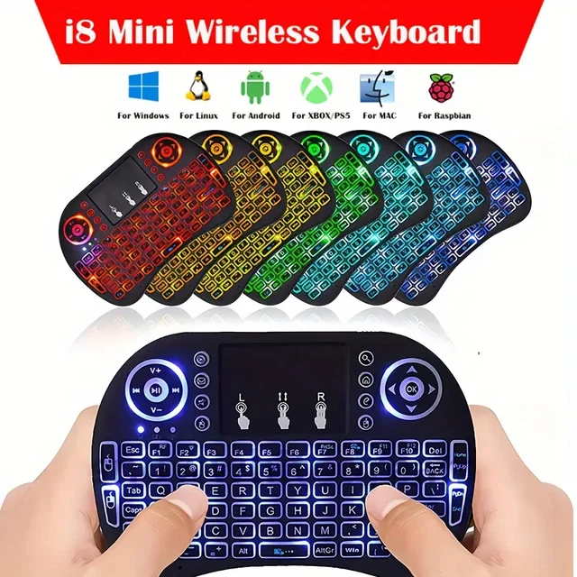 MINI PORTABLE WIRELESS Keyboard Touchpad USB for Android Smart TV Box ...