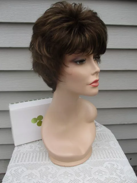 Envy Wig KITANA ? Monofilament Top Color Medium Brown Short Feathered Style