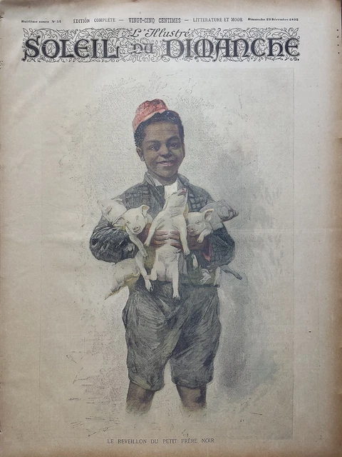 L'illustre Du Soleil Du Dimanche 1895 N 52 Le Reveillon Du Petit Frere Noir