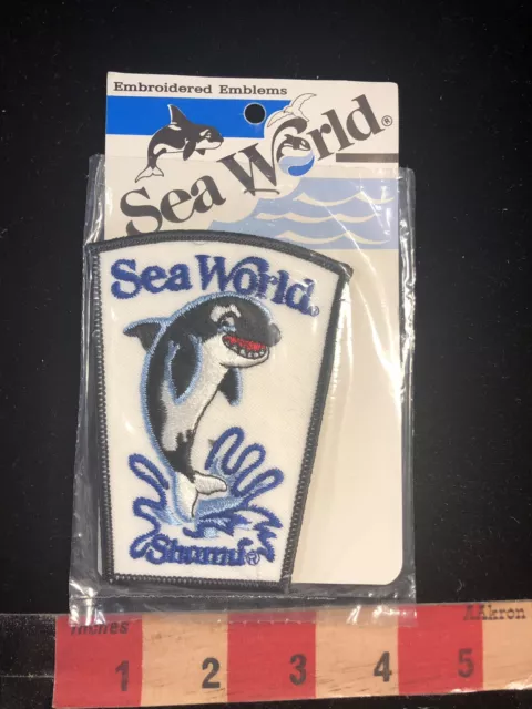 Vintage Florida Killer Whale Orca Sea World Theme Park SEAWORLD SHAMU Patch 97U4