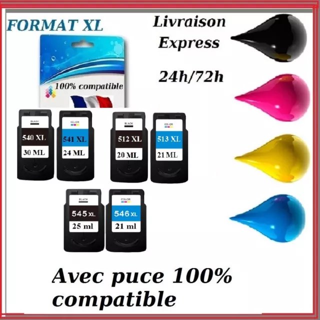 Cartucce Compatibili Canon Pixma PG512 CL513 PG540 CL541 PG545 CL546 XL 48 H